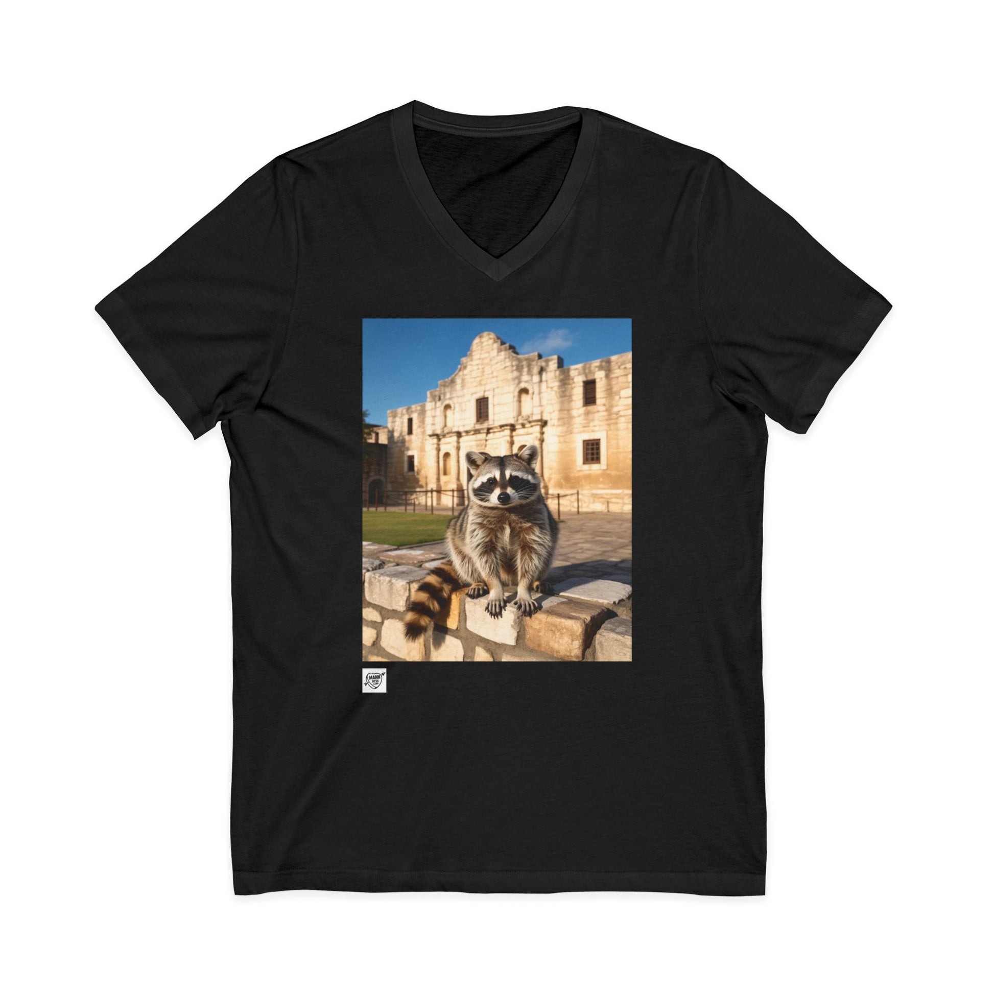 Raccoon at the Alamo - V-Neck