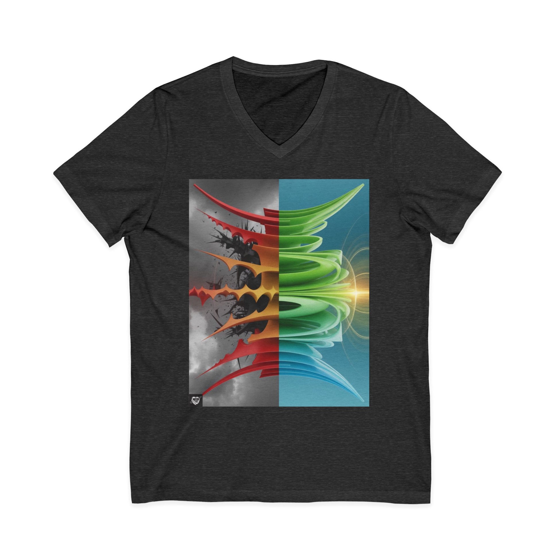 Split Frequency Abstract Soundwave - 2 -  V-Neck