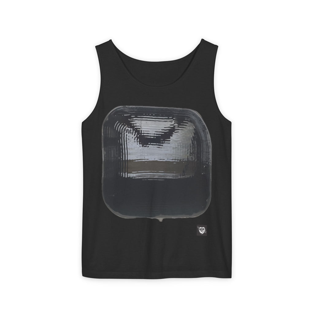 Abstract Black Square - Tank Top — Minimalist Graphic Art Tee