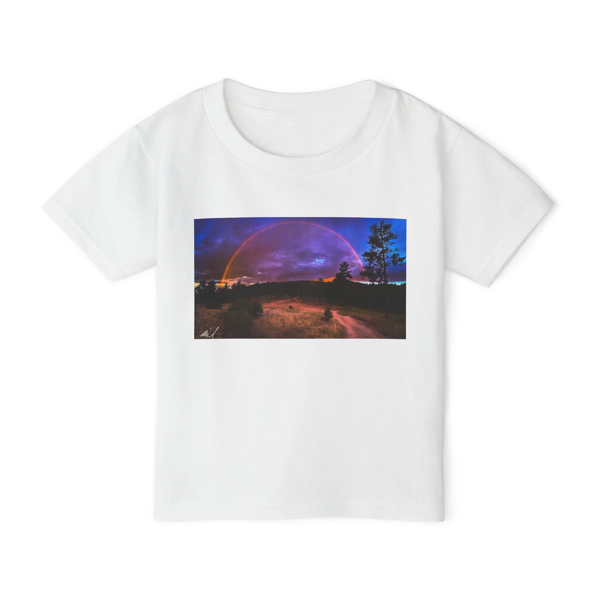 Kid Whimsical Toddler T-Shirt with Colorful Rainbow Design, Perfect for Birthdays, Playdates, and Everyday Fun, Kids Gift, Toddler Apparel