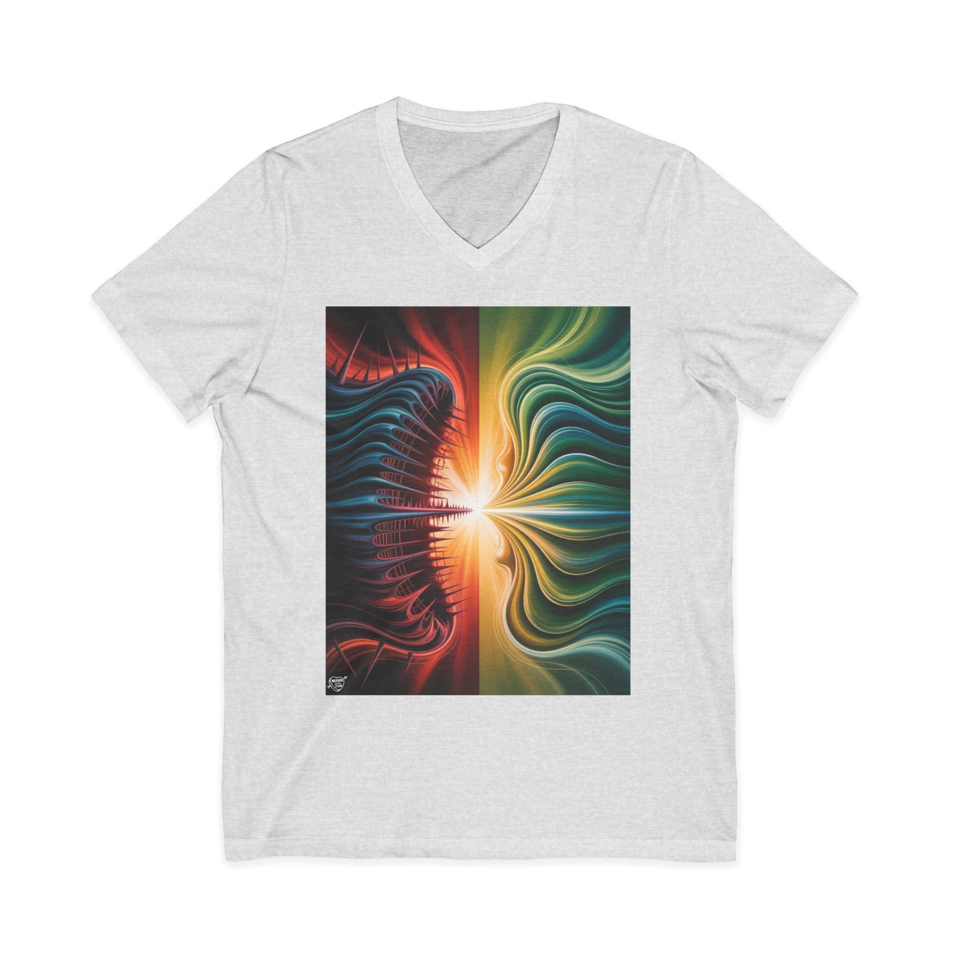 111111111. Split Frequency Abstract Soundwave - 4 - V-Neck
