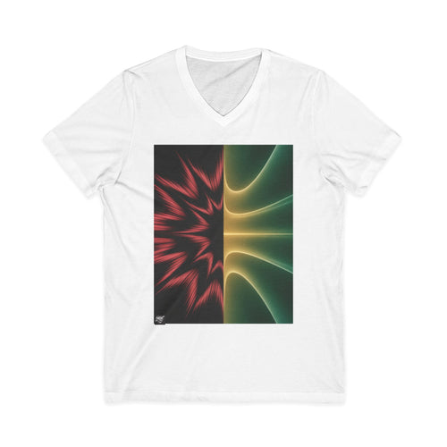 22222 Split Frequency Abstract Soundwave - 3 - V-Neck