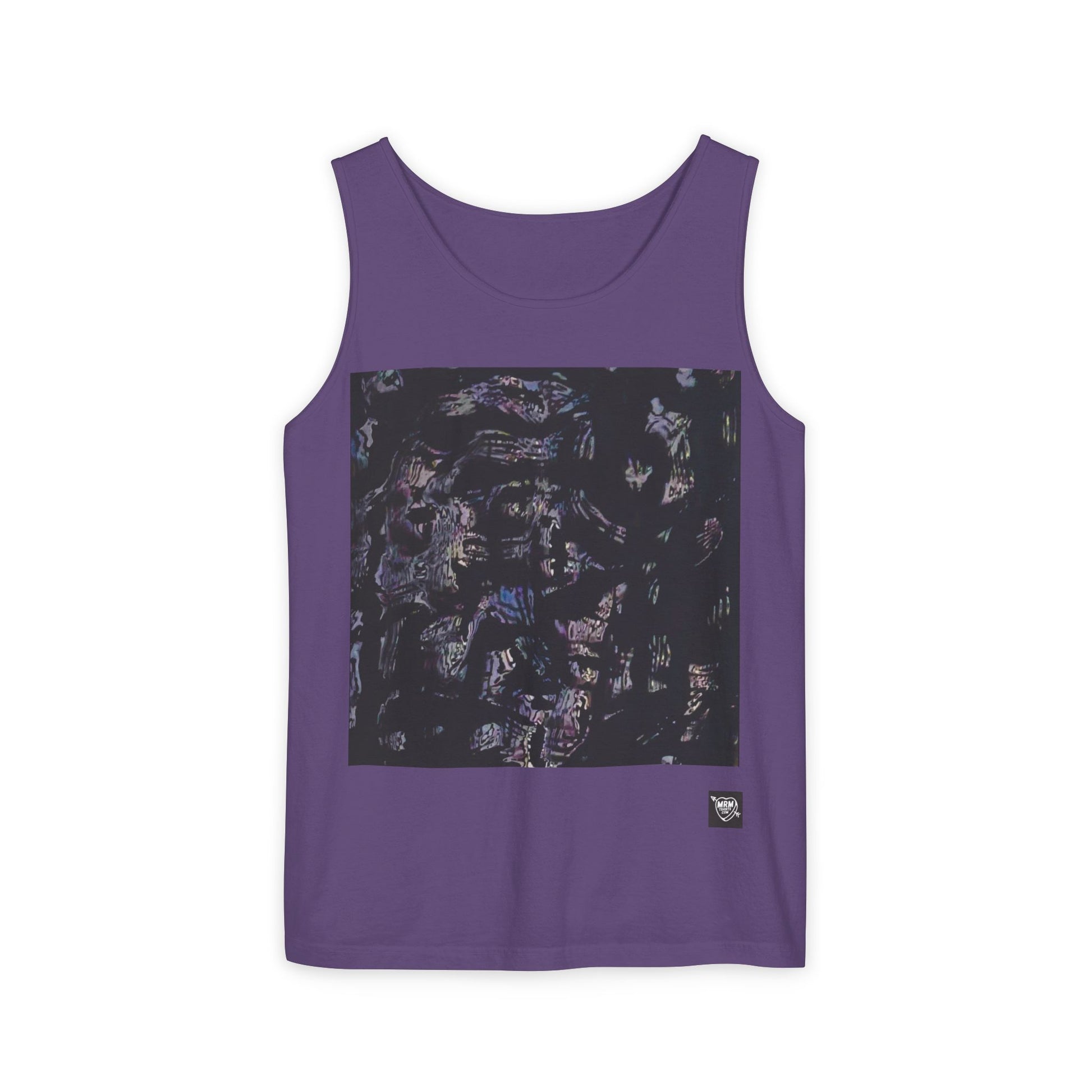 Abstract Nightscape Tank Top — Dark Marble Graphic Vest