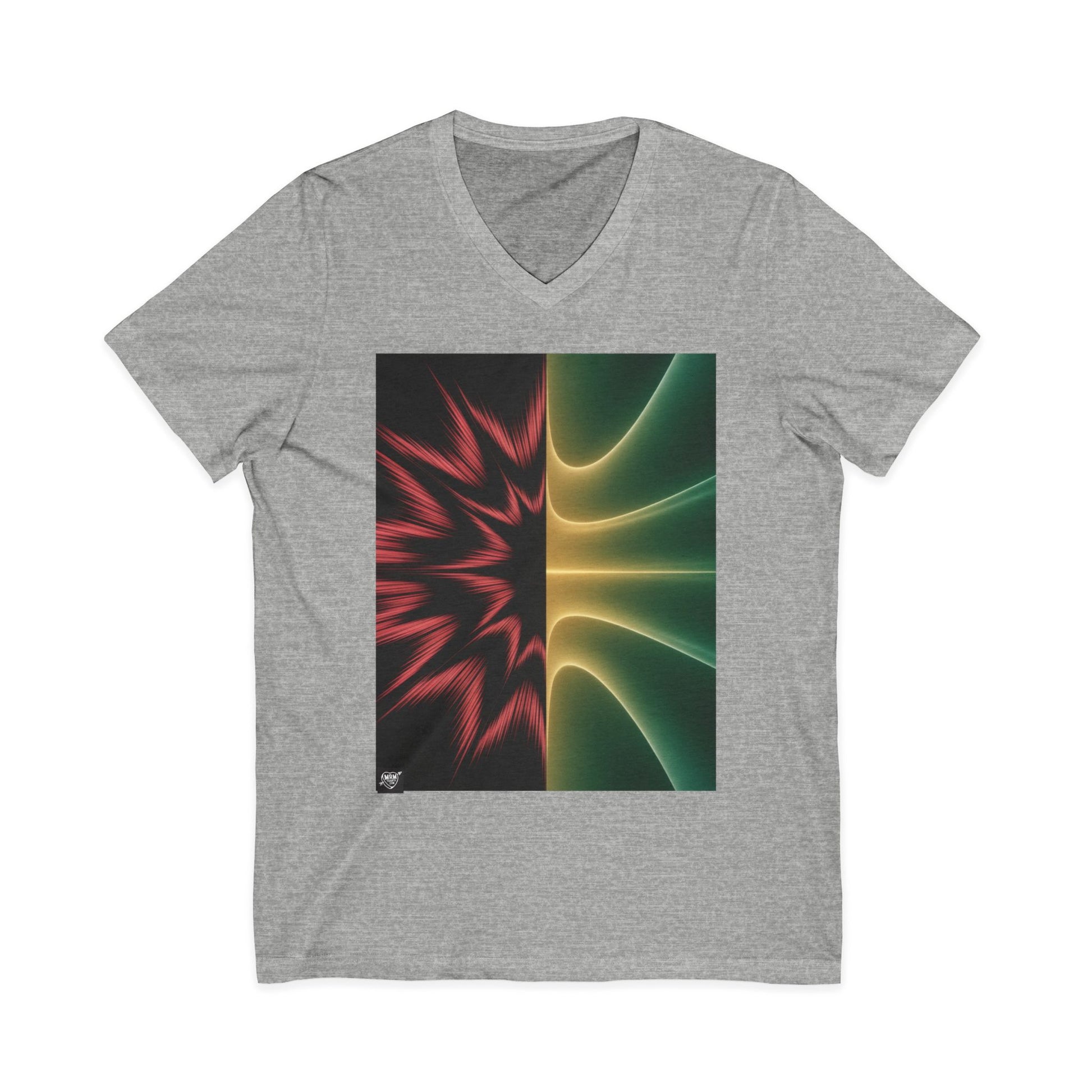 22222 Split Frequency Abstract Soundwave - 3 - V-Neck