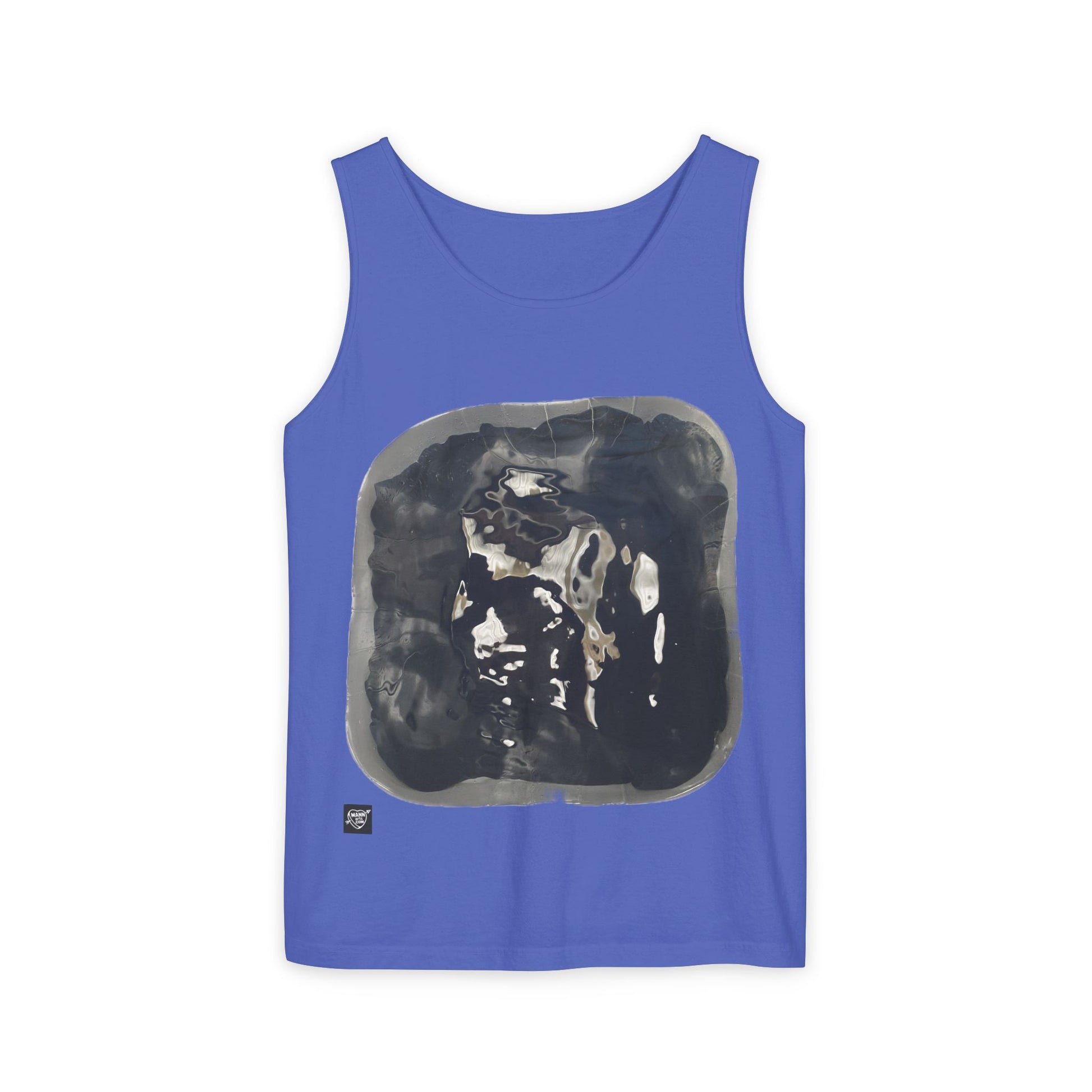 Abstract Noir Art Tank Top — Monochrome Ink Portrait Graphic