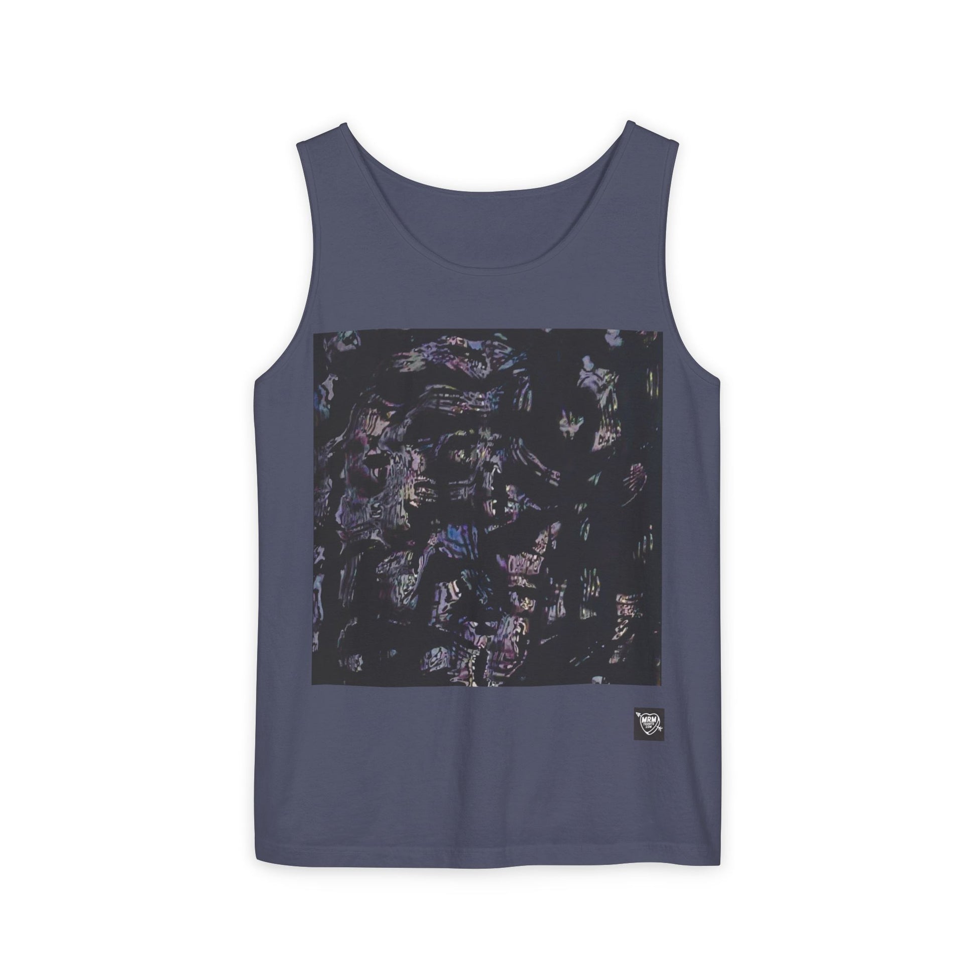Abstract Nightscape Tank Top — Dark Marble Graphic Vest