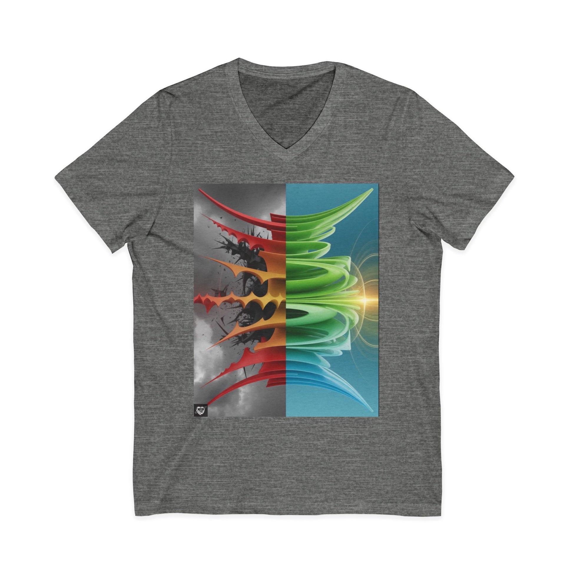 Split Frequency Abstract Soundwave - 2 -  V-Neck