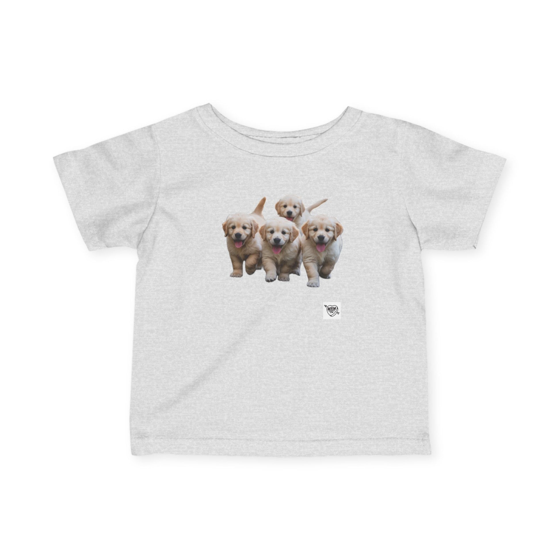 Four Playful Golden Retriever Puppies