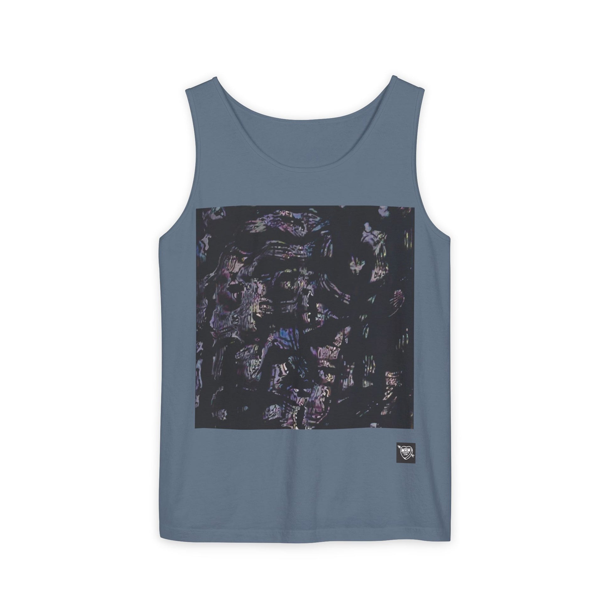 Abstract Nightscape Tank Top — Dark Marble Graphic Vest