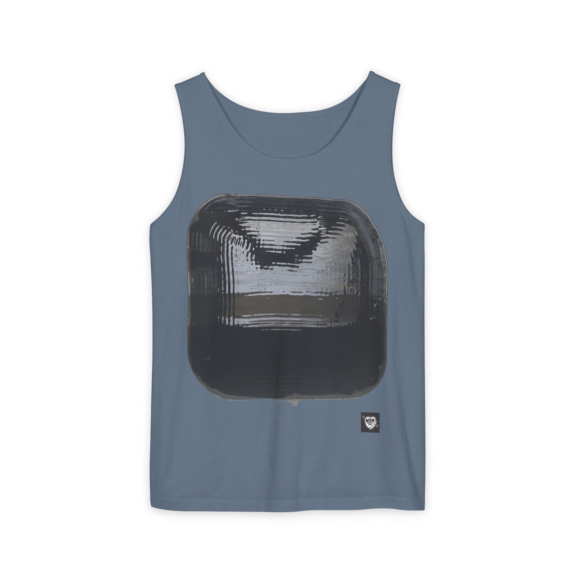 Abstract Black Square - Tank Top — Minimalist Graphic Art Tee