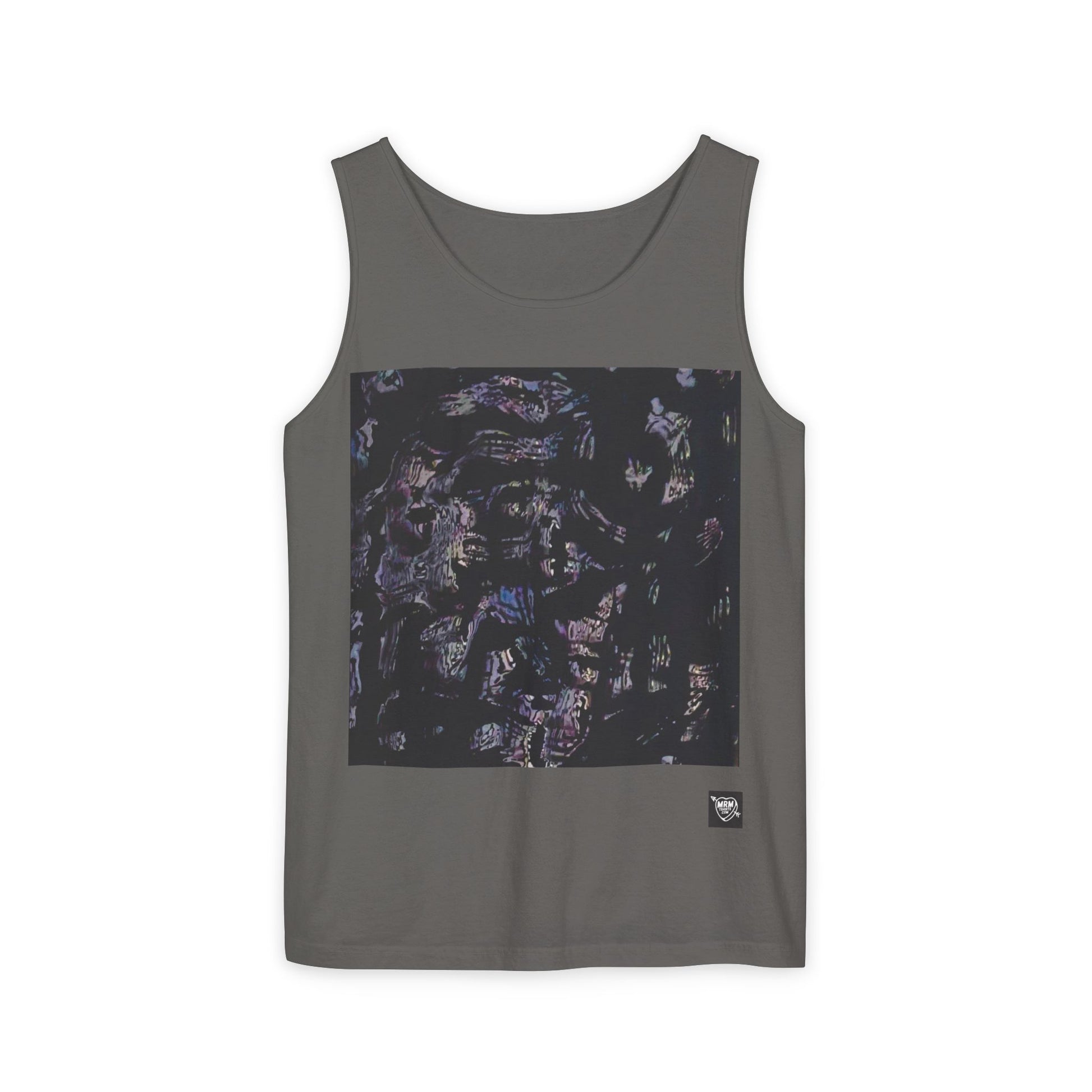 Abstract Nightscape Tank Top — Dark Marble Graphic Vest