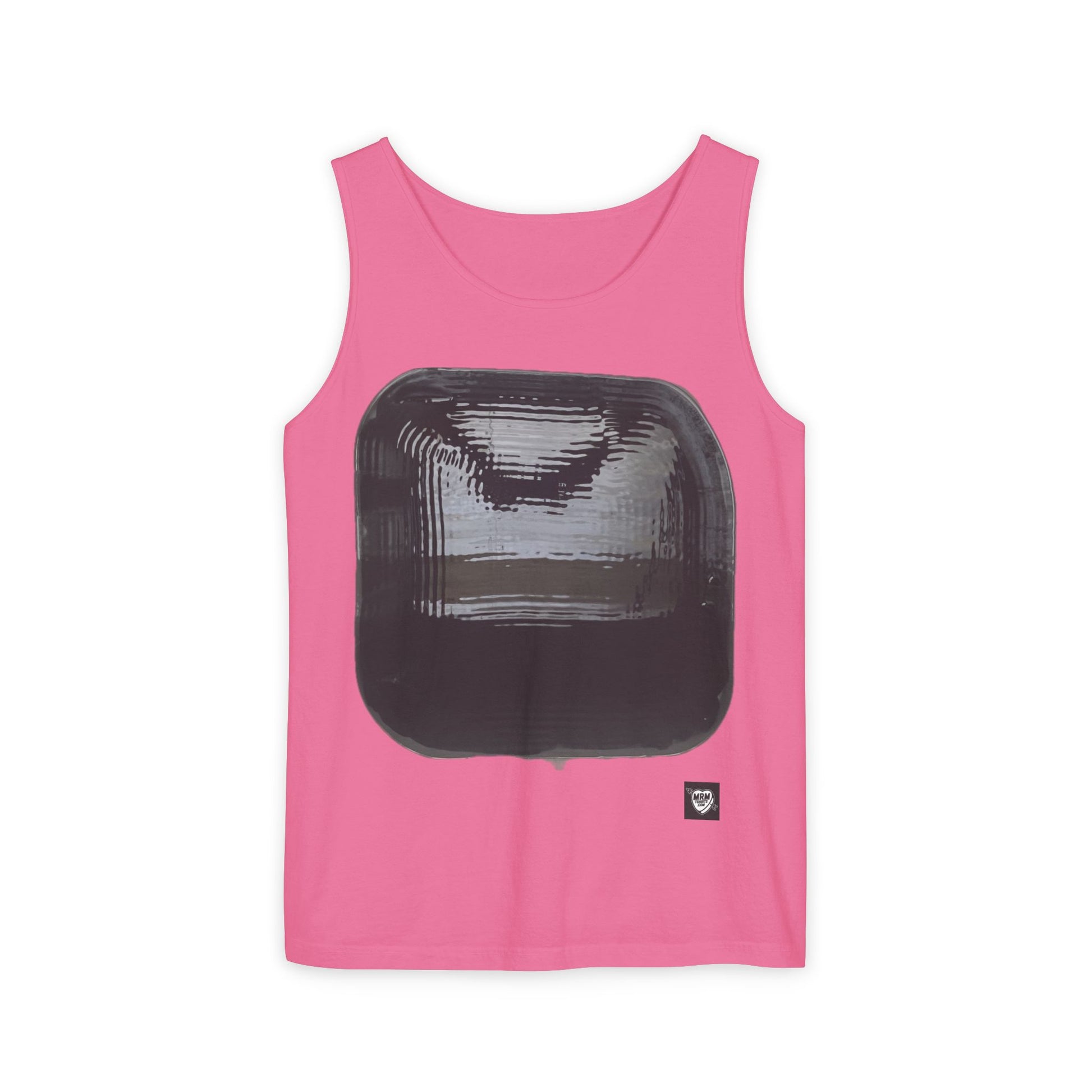 Abstract Black Square - Tank Top — Minimalist Graphic Art Tee